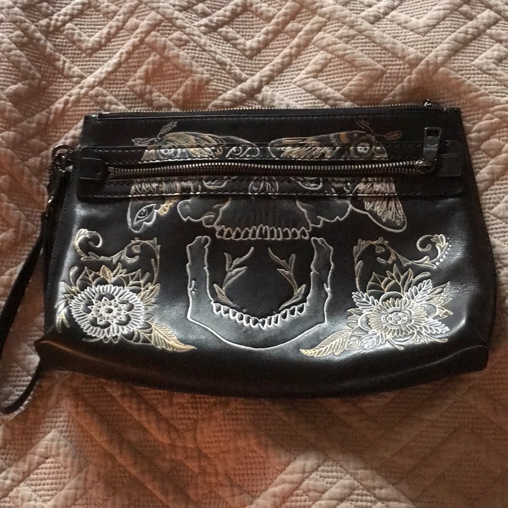 Coach black tattoo pouch